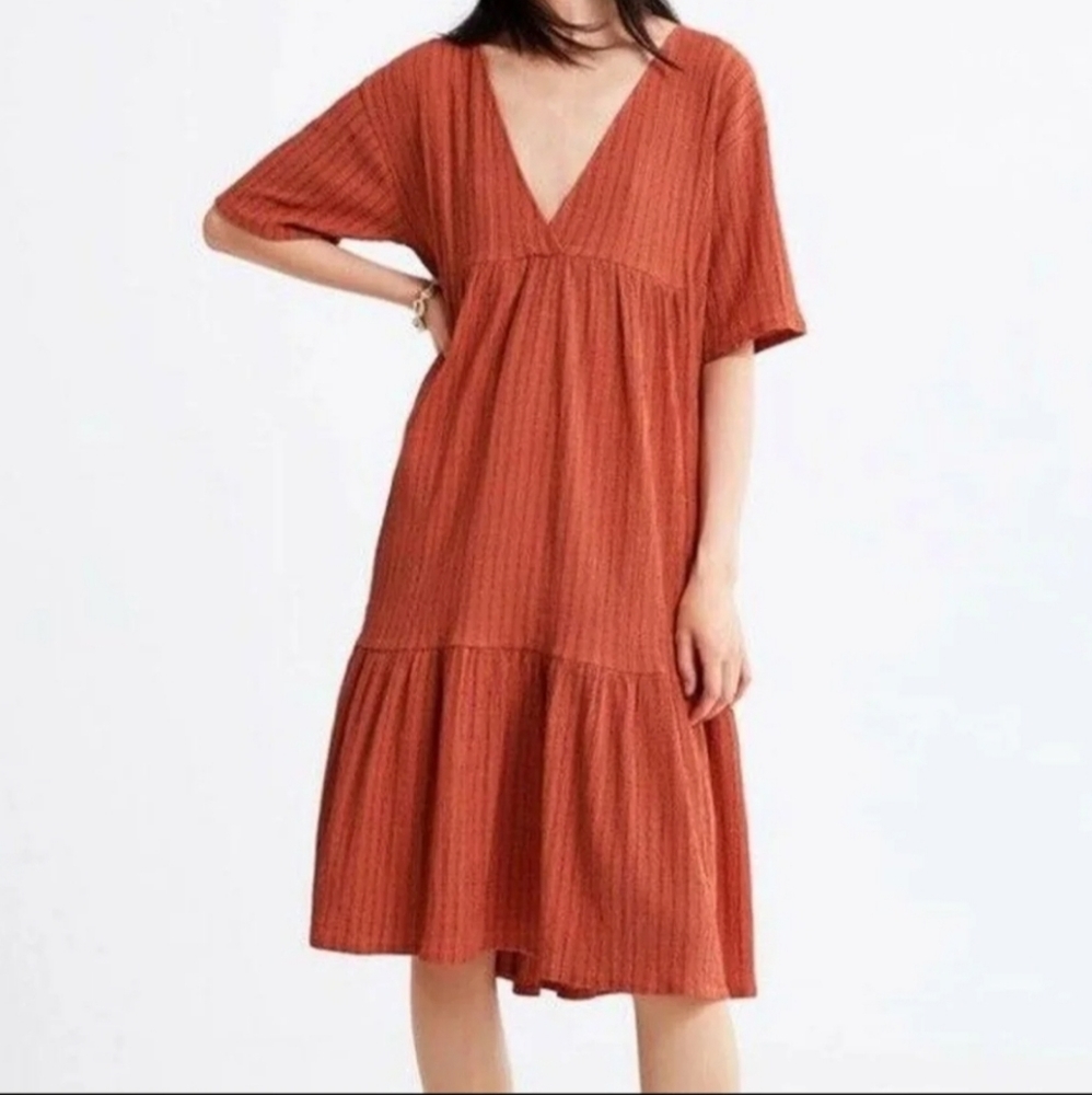 Zara Textured Weave Midi Poly Dress | S